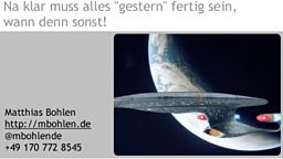WJAX 2014: Na klar muss alles "gestern" fertig sein