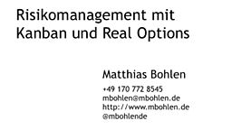 JAX 2012: Risikomanagement mit Real Options